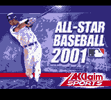 All-Star Baseball 2001 title screen for GameBoy Color